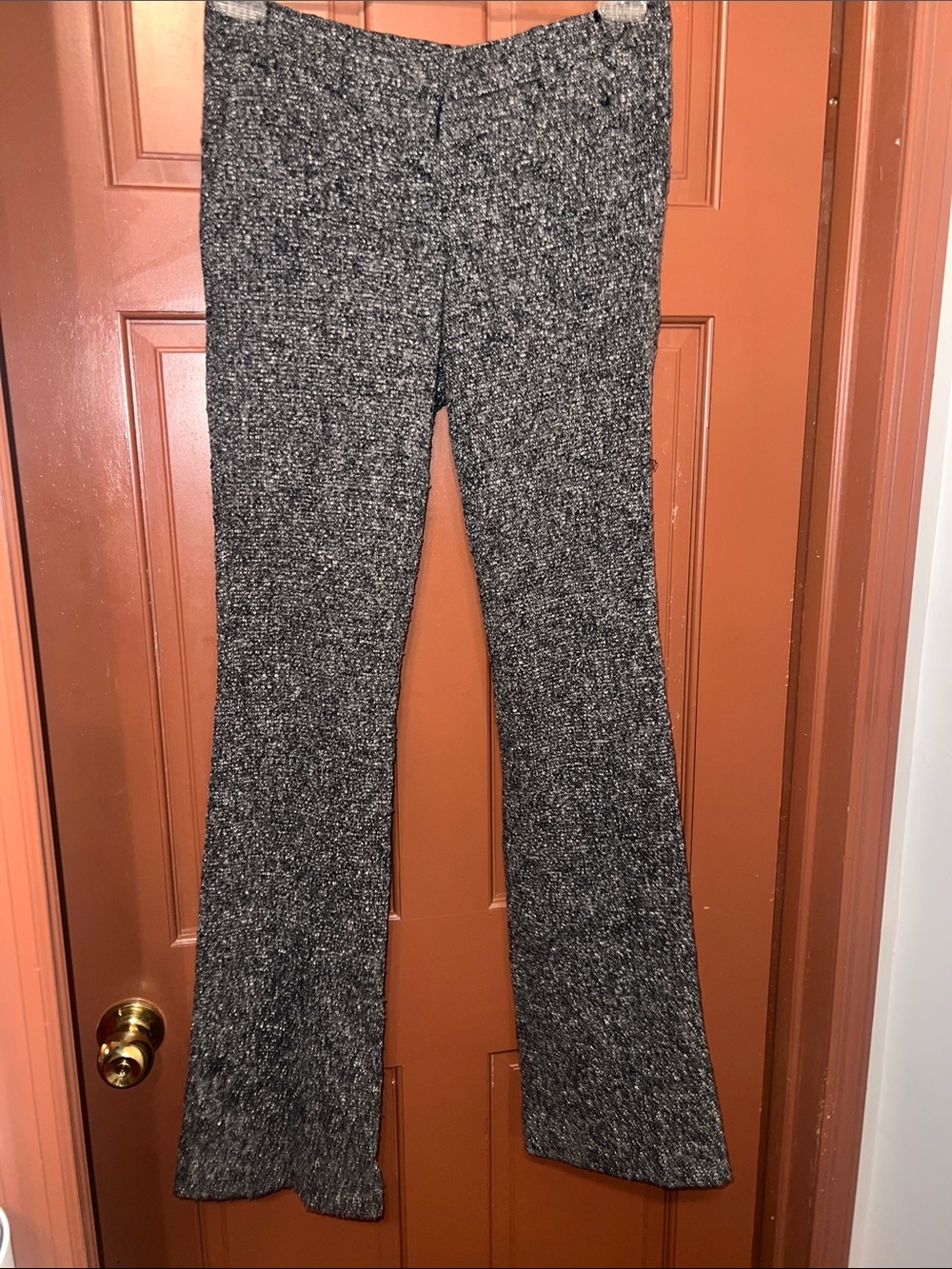 Vintage Burberry London Silk Blend Tweed Flare Pants US 4 Y2K